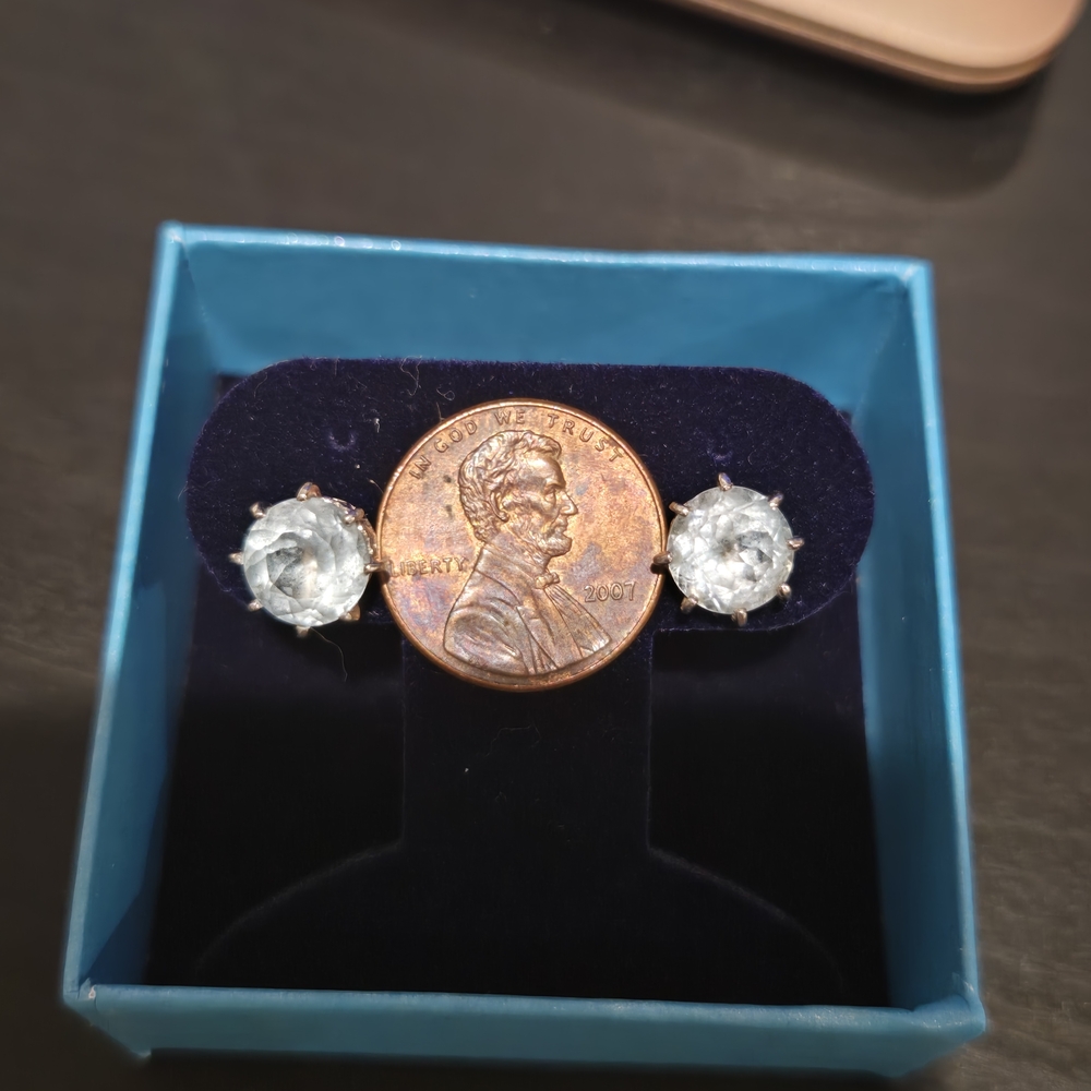 Elegant Sterling Blue Topaz Silver Stud Earrings